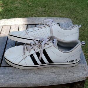 Adidas White Black Stripes Shoes 13